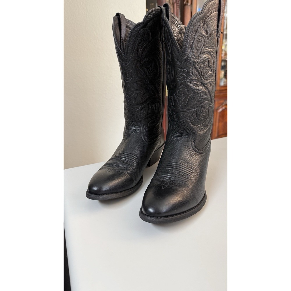 Ariat Heritage Western Boots Women's Size 8B Black Leather R Toe Cowboy